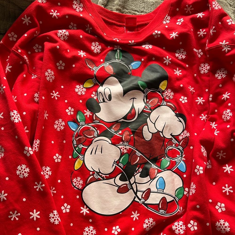 Mickey holiday light up sweater